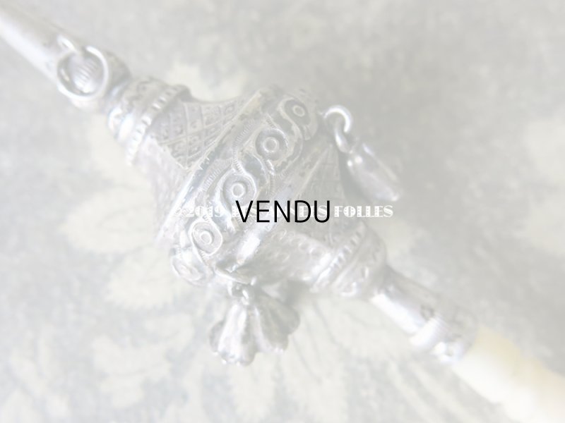 画像4: 19世紀 ナポレオン3世時代 アンティーク ラトル シルバー製 