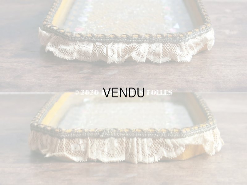 画像6: 未使用 1920年代 アンティーク ロココトリム&レース付き トレイ