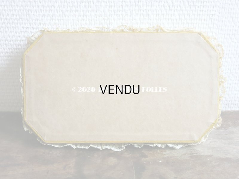 画像4: 未使用 1920年代 アンティーク ロココトリム&レース付き トレイ