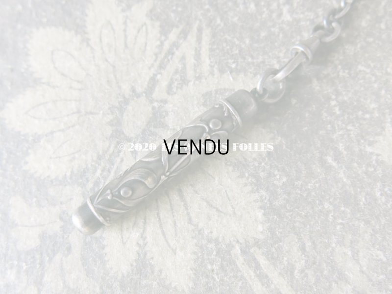 画像7: 1900年代 アンティーク シルバー製 シャトレーヌ ヤドリギ