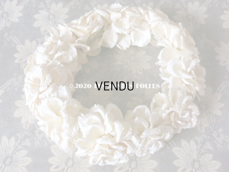 画像3: 1900年代 アンティーク シルクサテン 薔薇の布花のヘッドリース ティアラ