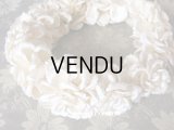 1900年代 アンティーク シルクサテン 薔薇の布花のヘッドリース ティアラ
