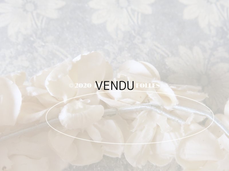 画像6: 1900年代 アンティーク シルクサテン 薔薇の布花のヘッドリース ティアラ