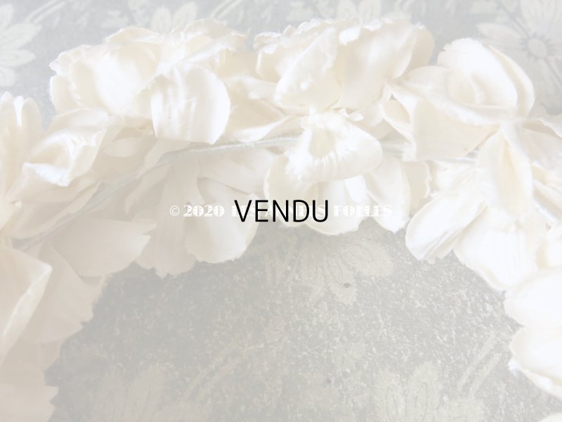 画像5: 1900年代 アンティーク シルクサテン 薔薇の布花のヘッドリース ティアラ