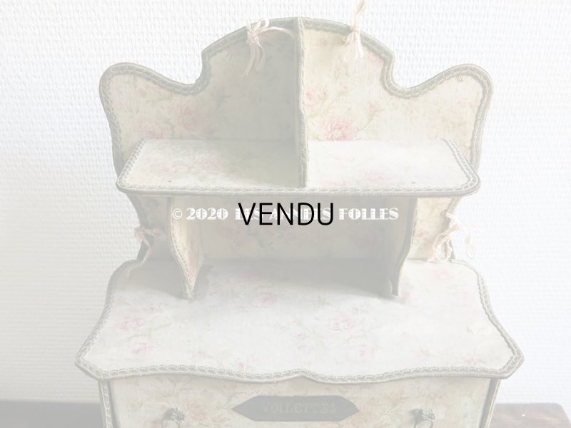 画像5: 【セール対象外】1900年代 アンティーク カルトナージュチェスト  薔薇模様