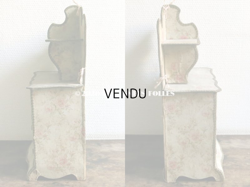 画像4: 【セール対象外】1900年代 アンティーク カルトナージュチェスト  薔薇模様