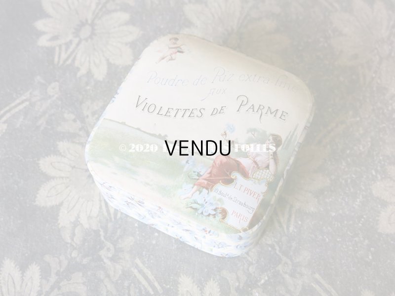 画像5: 1894年 アンティーク コフレ ボックス入り香水瓶 & オードトワレの香水瓶 & パウダーボックス & 石鹸 VIOLETTES DE PARME - L.T.PIVER -