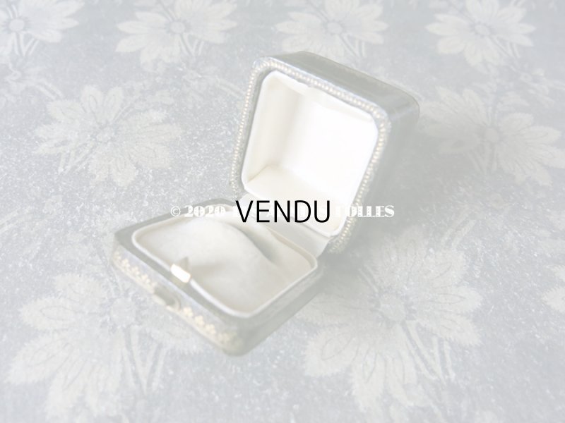 画像4: アンティーク ジュエリーボックス 金彩入り グリーン リングボックス