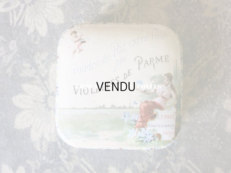 画像6: 1894年 アンティーク コフレ ボックス入り香水瓶 & オードトワレの香水瓶 & パウダーボックス & 石鹸 VIOLETTES DE PARME - L.T.PIVER -