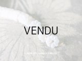 アンティーク  スパンコール 花 フラワー 6mm ペールホワイト 24〜50ピースのセット