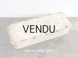 1910年代 アンティーク 淡いピンクのグローブケース 薔薇のロココトリム＆レースの装飾 