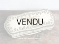 1900年代 アンティーク リボン刺繍のカルトナージュボックス　グローブ入れ 