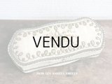 1900年代 アンティーク リボン刺繍のカルトナージュボックス　グローブ入れ 
