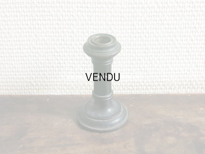 画像3: アンティーク  黒い木製の燭台 キャンドルホルダー