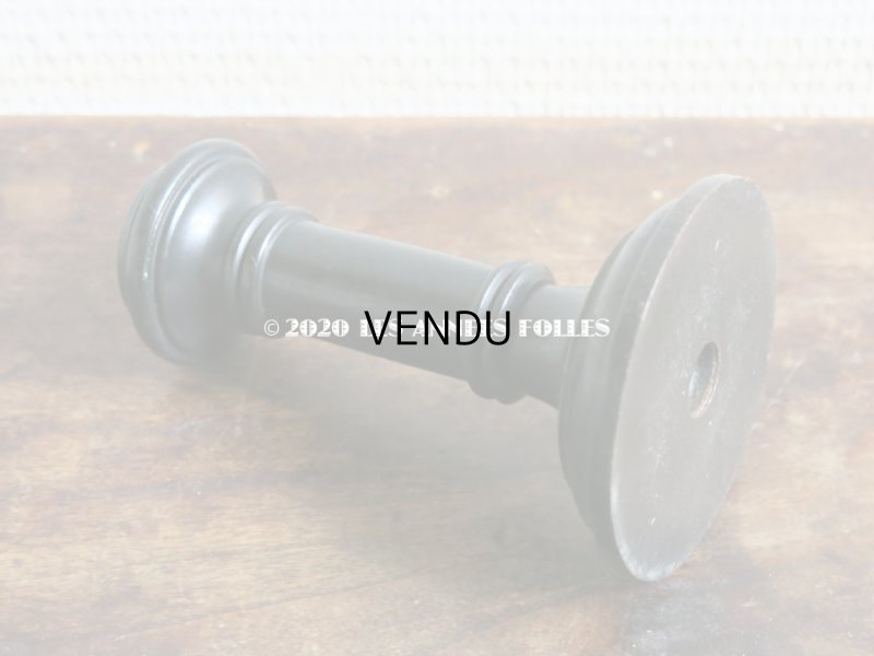 画像11: アンティーク  黒い木製の燭台 キャンドルホルダー