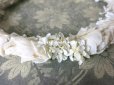 画像10: アンティーク 薔薇&ライラックの花冠 オフホワイト 布花のヘッドリース ティアラ