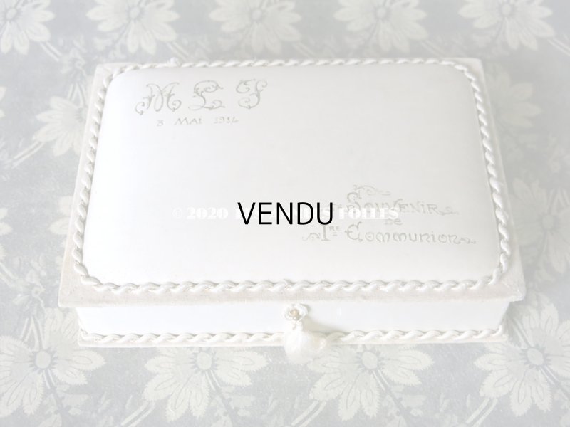 画像3: 1911年　アンティーク シルク製 初聖体のドラジェボックス プルミエール・コミュニオン