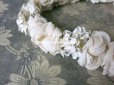 画像5: アンティーク 薔薇&ライラックの花冠 オフホワイト 布花のヘッドリース ティアラ