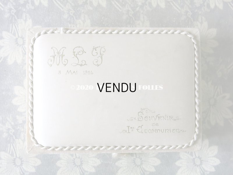 画像4: 1911年　アンティーク シルク製 初聖体のドラジェボックス プルミエール・コミュニオン