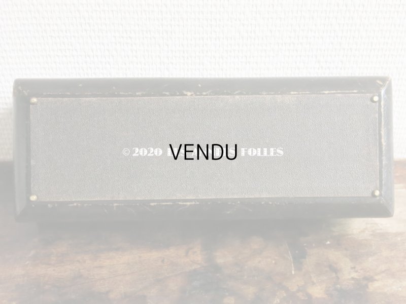 画像6: 19世紀末 アンティーク モノグラム入り 本革製 グローブケース シャンパンゴールドのシルク製クッション 