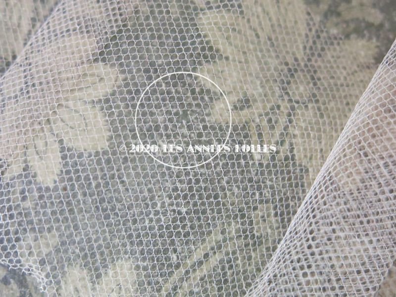 画像3: アンティーク シルク製 チュールレース パウダーピンク  1.4m  6.5〜9.5cm幅 