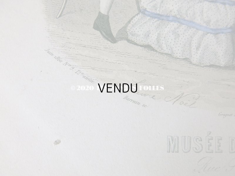 画像7: 1862年 アンティーク モード版画 モード雑誌 MODES VRAIES - MUSEE DES FAMILLES -