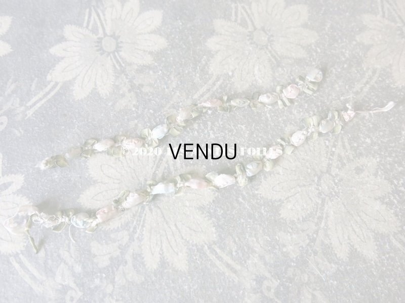 画像4: アンティーク シルク製 ロココトリム 3色の薔薇 パウダーピンク&パウダーブルー ロココリボン 13.5〜15cm