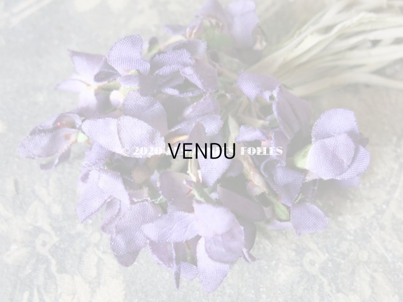 画像2: 1900年代 アンティーク 菫のブーケの布花 コサージュ 