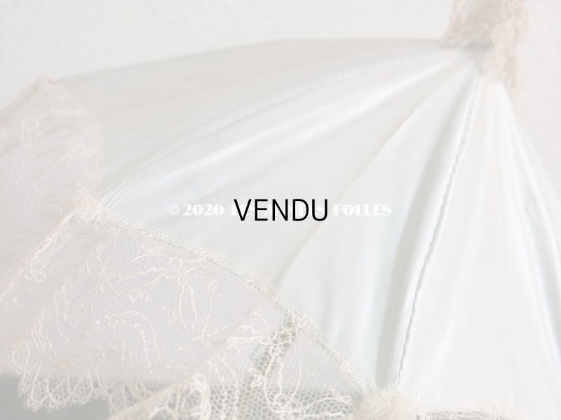 画像15: アンティーク  ドール用  パウダーブルーのパラソル 犬の頭のハンドル