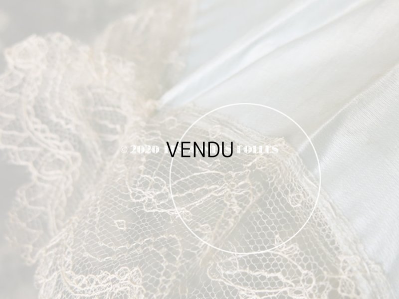 画像16: アンティーク  ドール用  パウダーブルーのパラソル 犬の頭のハンドル