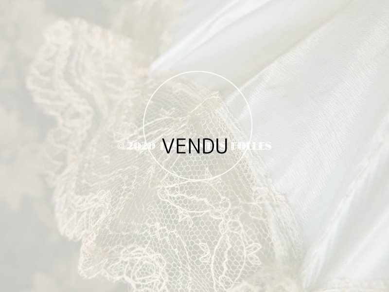 画像17: アンティーク  ドール用  パウダーブルーのパラソル 犬の頭のハンドル