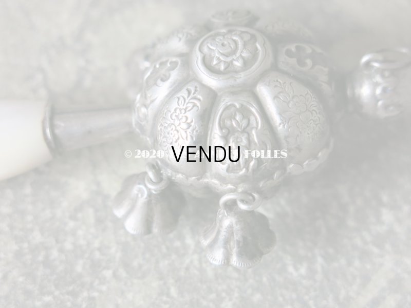 画像9: 19世紀 ナポレオン3世時代 アンティーク ラトル シルバー製 