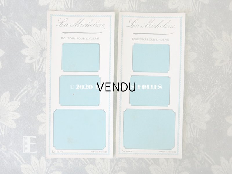 画像8: 未使用 アンティーク メルスリー ボタン用台紙 2枚セット