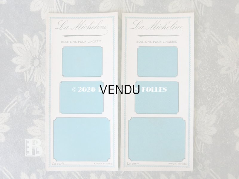 画像5: 未使用 アンティーク メルスリー ボタン用台紙 2枚セット