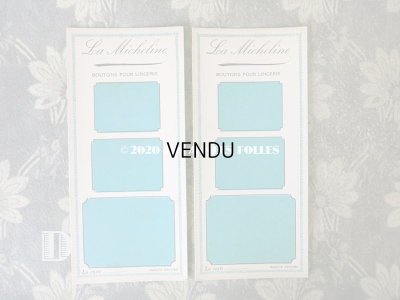 画像7: 未使用 アンティーク メルスリー ボタン用台紙 2枚セット