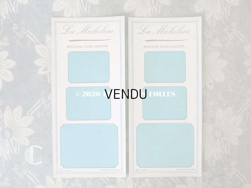 画像6: 未使用 アンティーク メルスリー ボタン用台紙 2枚セット