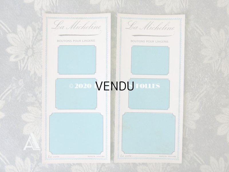 画像4: 未使用 アンティーク メルスリー ボタン用台紙 2枚セット