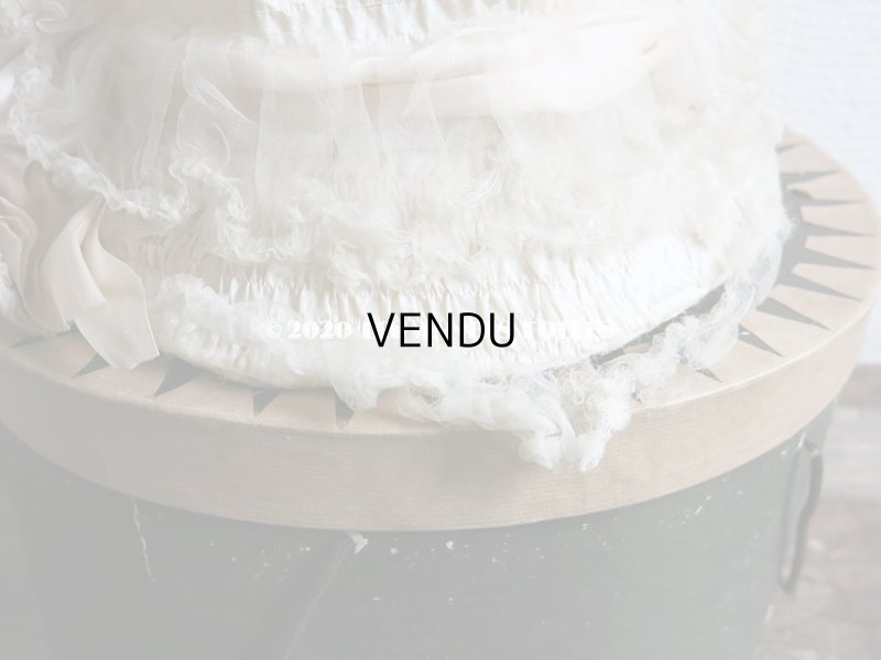 画像15: 19世紀末 アンティーク 小さな女の子用 帽子 箱付き パウダーピンクのシルクサテン＆シルクシフォン