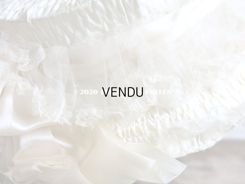 画像11: 19世紀末 アンティーク 小さな女の子用 帽子 箱付き パウダーピンクのシルクサテン＆シルクシフォン