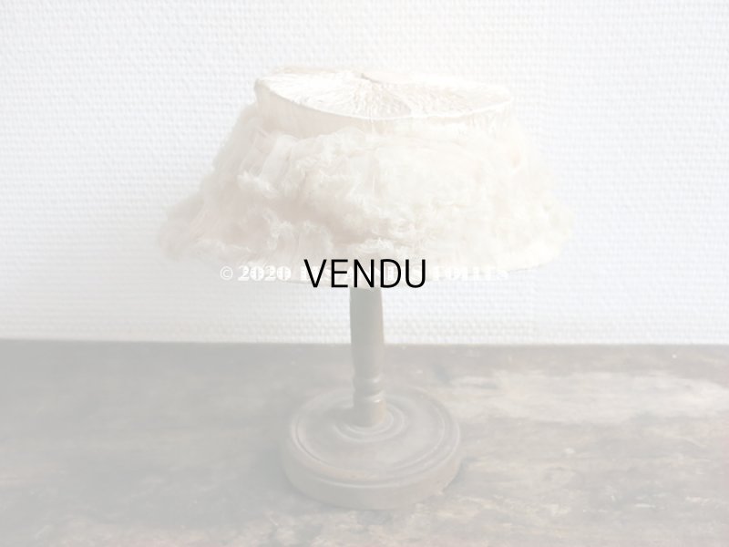 画像4: 19世紀末 アンティーク 小さな女の子用 帽子 箱付き パウダーピンクのシルクサテン＆シルクシフォン