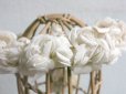 画像13: アンティーク 薔薇とその蕾の花冠 オフホワイト 布花のヘッドリース ティアラ
