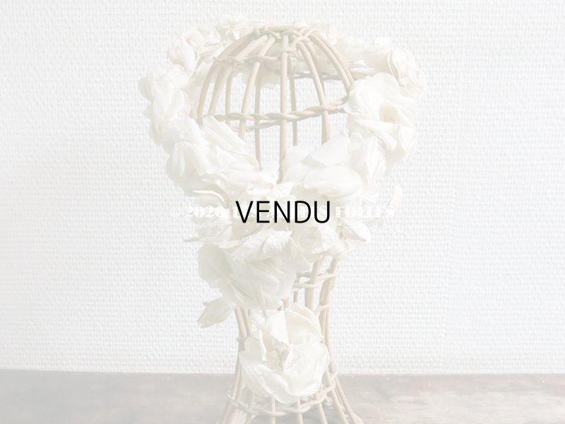 画像3: アンティーク 薔薇とその蕾の花冠 オフホワイト 布花のヘッドリース ティアラ