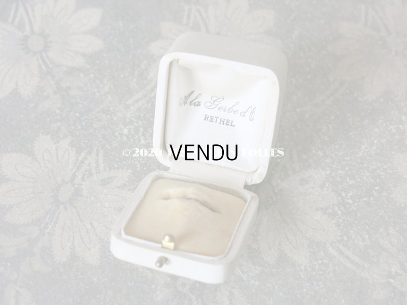 画像6: アンティーク ジュエリーボックス 金彩入り オフホワイト リングボックス