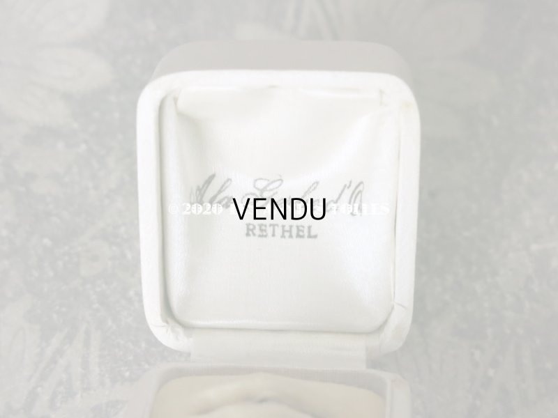 画像8: アンティーク ジュエリーボックス 金彩入り オフホワイト リングボックス