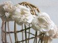 画像11: アンティーク 薔薇とその蕾の花冠 オフホワイト 布花のヘッドリース ティアラ