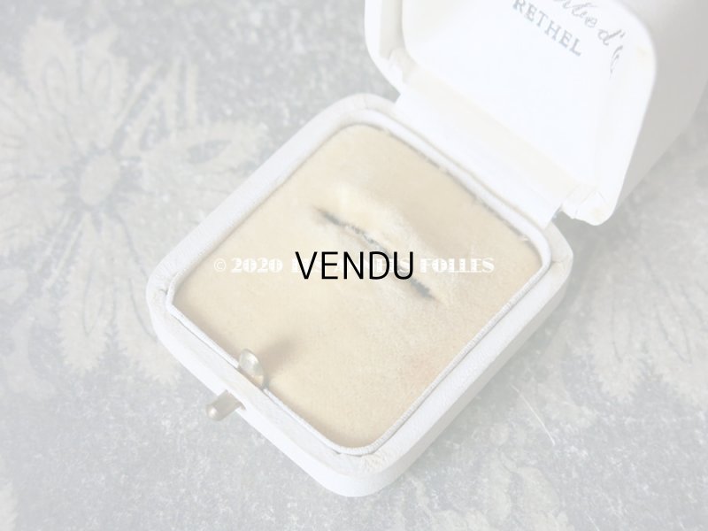 画像7: アンティーク ジュエリーボックス 金彩入り オフホワイト リングボックス