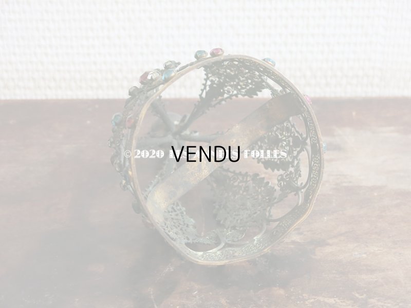 画像14: 19世紀 アンティーク ピンク＆ブルー＆クリアの石付き 聖母マリア＆幼いキリストの王冠