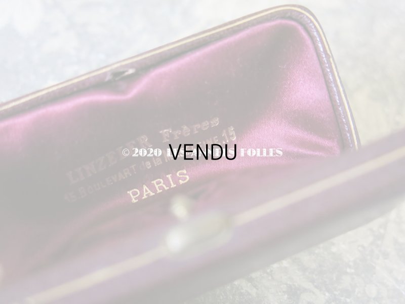 画像10: アンティーク 本革製　金彩＆イニシャル入り ジュエリーボックス 