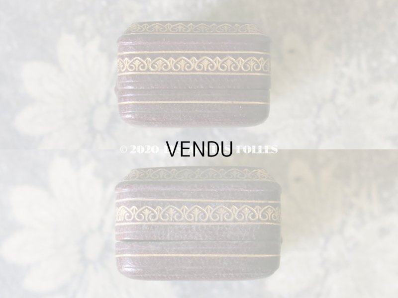 画像6: アンティーク 本革製　金彩＆イニシャル入り ジュエリーボックス 