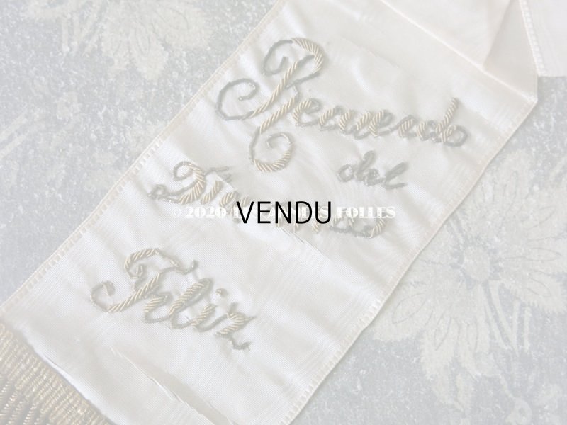 画像4: 1899年 アンティーク コミュニオンの腕章 メタル刺繍入り